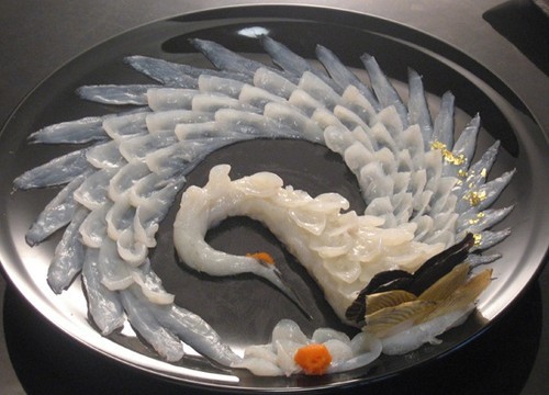 Sashimi cá nóc (Fugusashi)