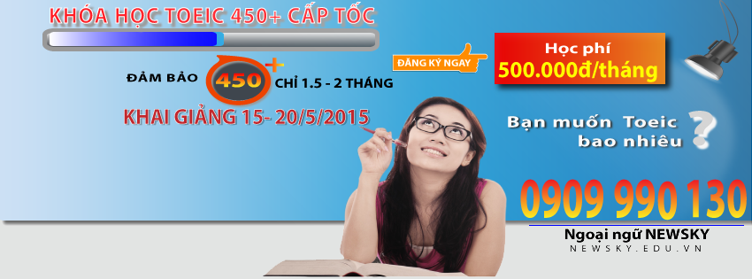 Khóa học TOEIC cấp tốc 450+