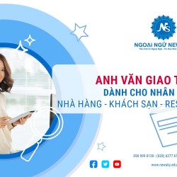 ANH VĂN GIAO TIẾP DÀNH CHO NHÂN VIÊN NHÀ HÀNG, KHÁCH SẠN, RESORT