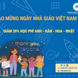 chào mừng ngày nhà giáo Việt Nam, giảm 20% học phí