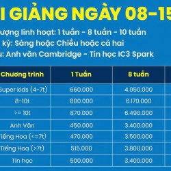 Học phí Khóa Hè 2026 tại NewSky