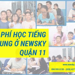 Phí học tiếng Trung ở NewSky Quận 11