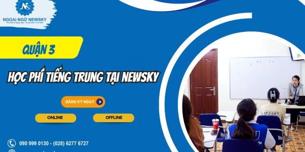 Học Phí tiếng Trung tại NewSky Quận 3