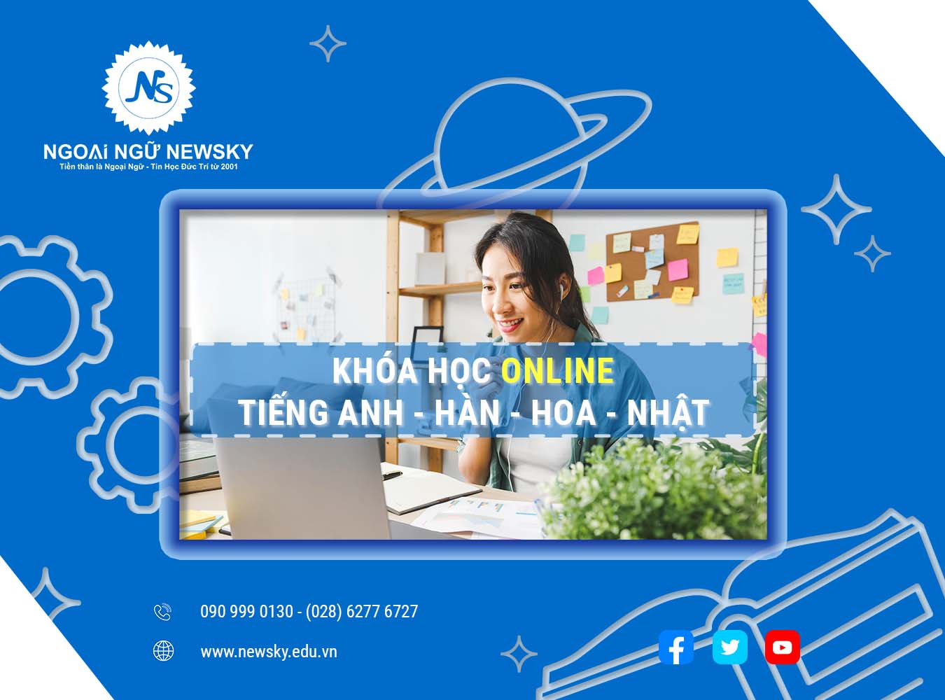 Khóa học Online tiếng Anh – Hàn – Hoa – Nhật giao tiếp