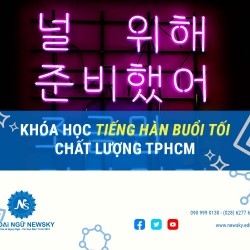 Khóa học tiếng Hàn buổi tối Chất lượng TpHCM