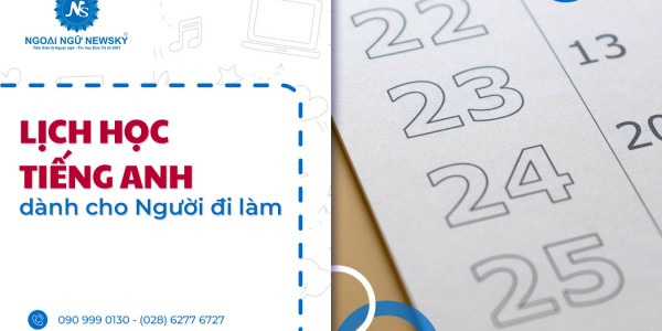 Lịch học tiếng Anh dành cho Người đi làm