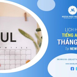 Lịch học tiếng Anh tháng 7 tại NEWSKY