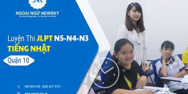 Luyện thi JLPT N5-N4-N3 tiếng Nhật tại Quận 10